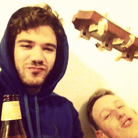 Kyle Kaminsky with his a friend.